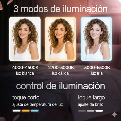 LuxeTouch-Espejo led de maquillaje